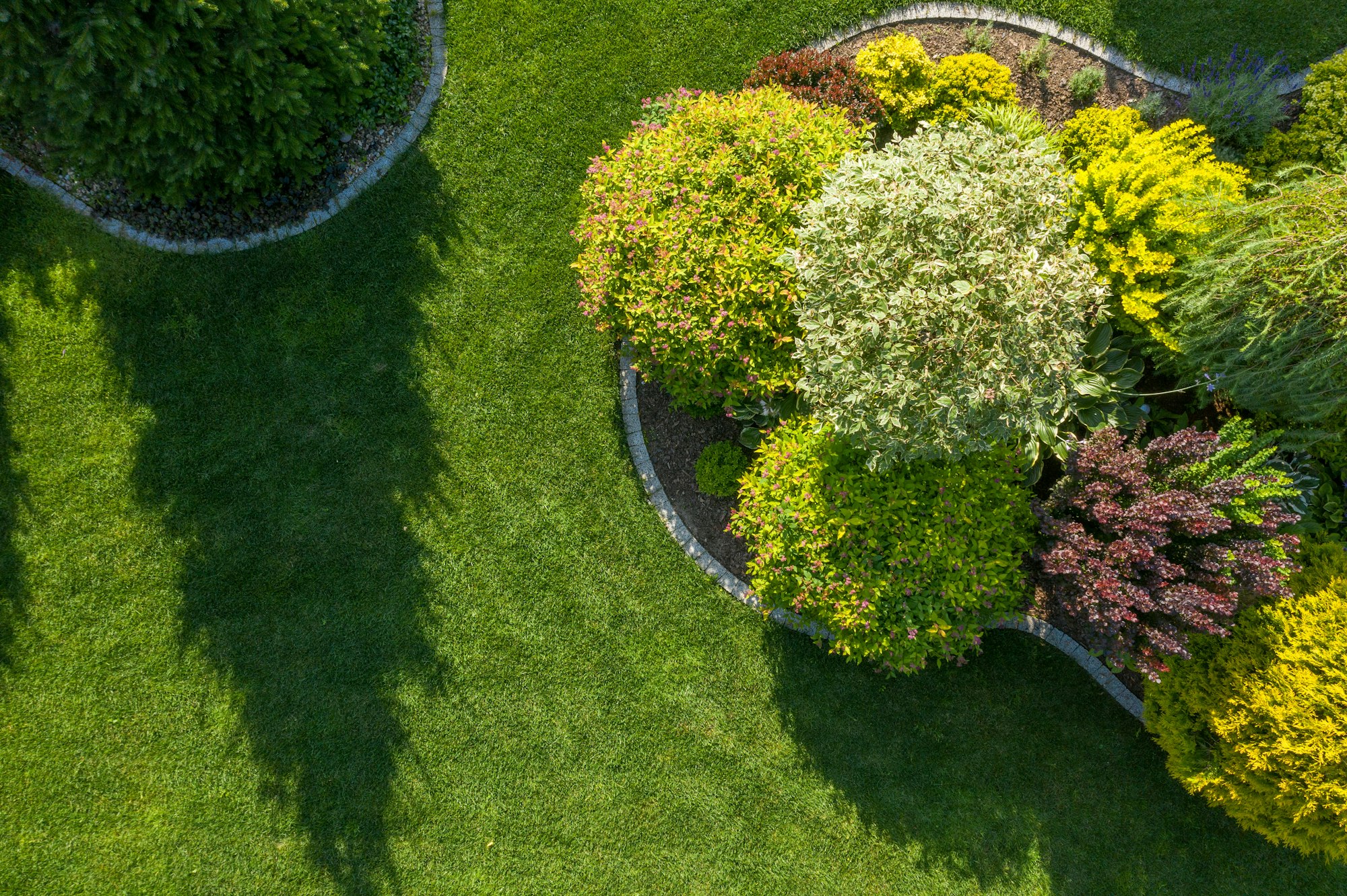 Residential yard with Boise Weed Control